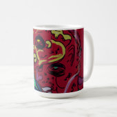 Abstrakte Mondgalaxie-Kunst Kaffeetasse (VorderseiteRechts)