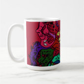 Abstrakte Mondgalaxie-Kunst Kaffeetasse (Links)