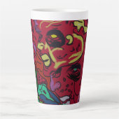 Abstrakte Mondgalaxie-Kunst Milchtasse (Vorderseite)