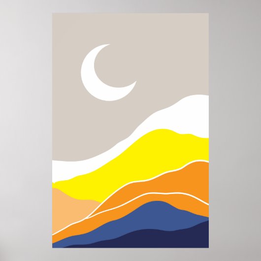 Abstrakte Mondlandschaften Poster (Vorne)