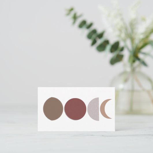 Abstrakte Mondphase Visitenkarte (Stehend Vorderseite)