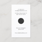 Abstrakte Mondphasen Geometrische Art Schwarz/Weiß Visitenkarte (Rückseite)