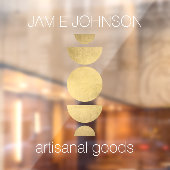 Abstrakte Mondphasen Goldene geometrische Boutique Fensteraufkleber (Blatt 2)