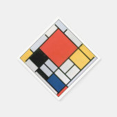 Abstrakte Mondrian-Formen bedrängt Serviette (Ecke)