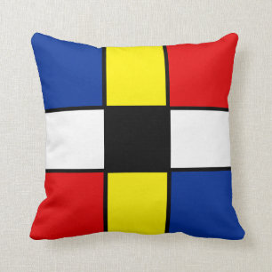 Abstrakte Mondrian Style Squares Throw Kissen