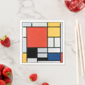 Abstrakte mondrische Formen bedrückt Serviette (Beispiel)