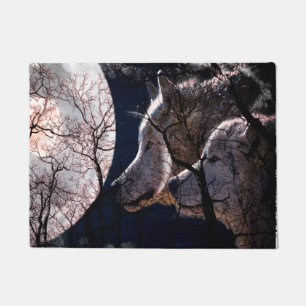 Abstrakte Mondwaldwolfbaum-Türmatte Fußmatte