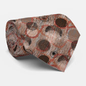 Abstrakte monochrome Braune mit Polka-Punkten Krawatte (Gerollt)
