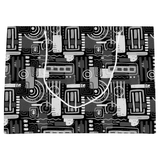 Abstrakte monochrome Geschenktasche Große Geschenktüte (Vorderseite)