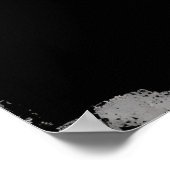 Abstrakte monochrome Illustration der Sonne Poster (Ecke)