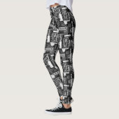 Abstrakte monochrome Leggings (Links)