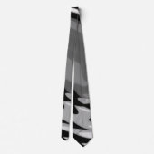Abstrakte Monochrome Swirl Neck Tie Krawatte (Rückseite)