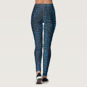Abstrakte Monogram aus schmaler metallischer Optik Leggings (Rückseite)