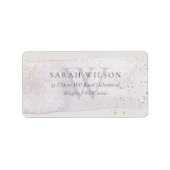 Abstrakte Monogramm-Adresse für Lilac-Pinsel Adressaufkleber (Vorne)