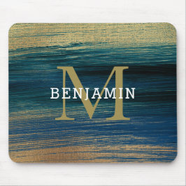 Abstrakte Monogramm für Männer in der Marine und G Mousepad