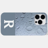 Abstrakte Monogramm-Initialen, graue, benutzerdefi Case-Mate iPhone Hülle (Rückseite (Horizontal))