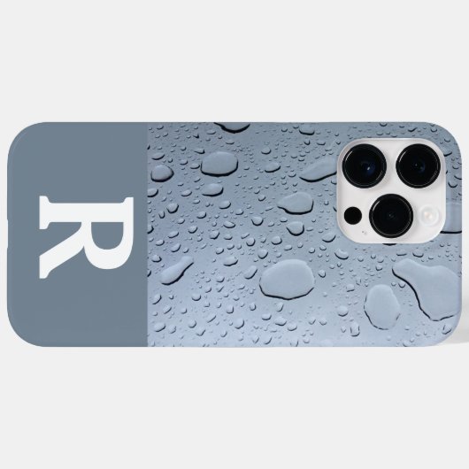 Abstrakte Monogramm-Initialen, graue, benutzerdefi Case-Mate iPhone Hülle (Rückseite (Horizontal))