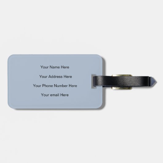 Abstrakte Monogramm-Initialen, graue, benutzerdefi Gepäckanhänger (Rückseite horizontal)