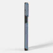 Abstrakte Monogramm-Initialen, graue, benutzerdefi iPhone Hülle (Rechte Seite)