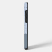 Abstrakte Monogramm-Initialen, graue, benutzerdefi iPhone Hülle (Linke Seite)