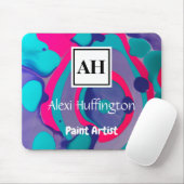 Abstrakte Monogramm Mousepad (Mit Mouse)