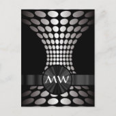 Abstrakte Monogramm Postkarte (Vorderseite)