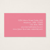 Abstrakte Monogramm Visitenkarten Modern aus Rosa (Rückseite)