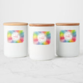 Abstrakte Monogramm-Vorlage Farbenfrost Moderner R Lebensmitteletikett (Flaschen)