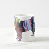 Abstrakte Mops-Silhouette Kaffeetasse (Mittel)