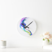 Abstrakte Morgengraue Spritzer Runde Wanduhr (Zuhause)