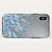 Abstrakte Mosaik-Kunst-blaue Digitalanschlüsse Case-Mate iPhone Hülle (Rückseite (Horizontal))