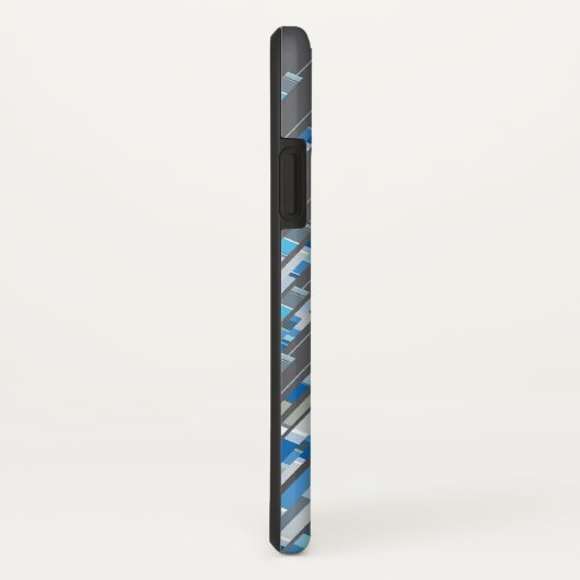 Abstrakte Mosaik-Kunst-blaue Digitalanschlüsse Case-Mate iPhone Hülle (Hinten/Rechts)