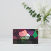 Abstrakte Mosaikfliesen Visitenkarte (Stehend Vorderseite)