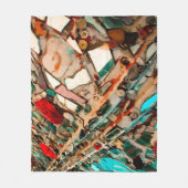 Abstrakte Mosaikfotografie Fleecedecke (Vorderseite)