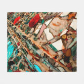 Abstrakte Mosaikfotografie Fleecedecke (Vorderseite (Horizontal))
