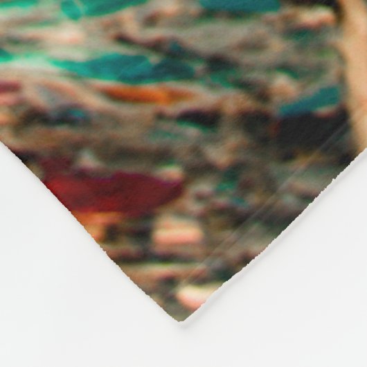 Abstrakte Mosaikfotografie Fleecedecke (Ecke)