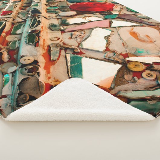 Abstrakte Mosaikfotografie Sherpadecke (3/4)