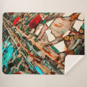 Abstrakte Mosaikfotografie Sherpadecke (Vorderseite (Horizontal))