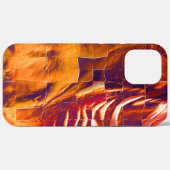 Abstrakte Mosaikkonstruktion aus rötlich-orangefar Case-Mate iPhone Hülle (Rückseite (Horizontal))
