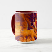 Abstrakte Mosaikkonstruktion aus rötlich-orangefar Tasse (Vorderseite Links)