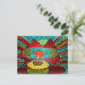 Abstrakte Mosaiklandschaft Postkarte (Stehend Vorderseite)