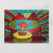 Abstrakte Mosaiklandschaft Postkarte (Vorderseite)