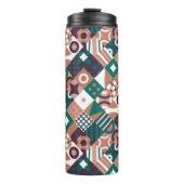 Abstrakte Mosaikthermie Thermosbecher (Vorderseite)