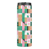 Abstrakte Mosaikthermie Thermosbecher (Rückseite)