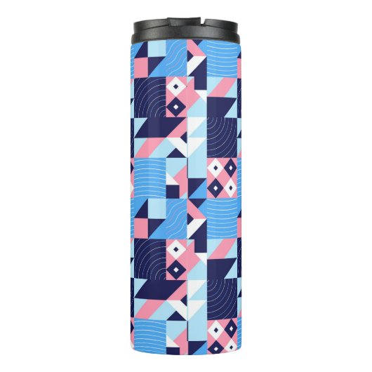 Abstrakte Mosaikthermie Thermosbecher (Rückseite)