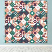 Abstrakte Mosaikwerbung Leinwanddruck (Insitu (Holzboden))