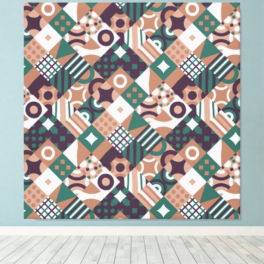 Abstrakte Mosaikwerbung Leinwanddruck (Insitu (Holzboden))