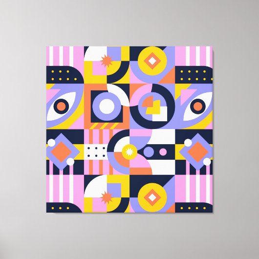 Abstrakte Mosaikwerbung Leinwanddruck (Vorderseite)