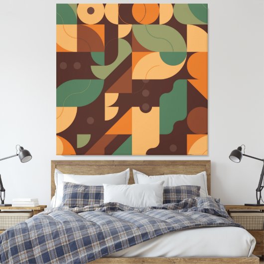 Abstrakte Mosaikwerbung Leinwanddruck (Insitu (Schlafzimmer))