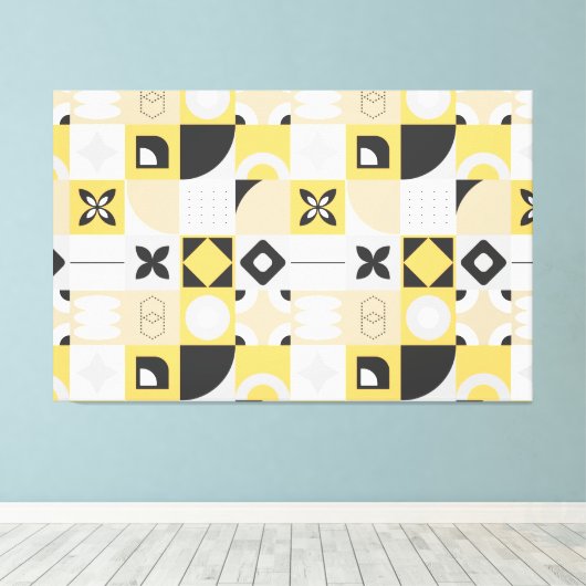 Abstrakte Mosaikwerbung Leinwanddruck (Insitu (Holzboden))